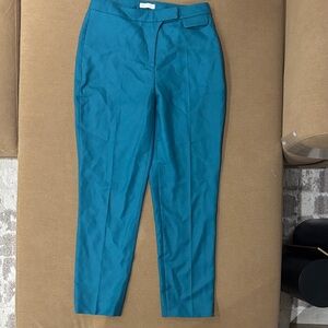 Whistles Women's Teal Wool Pants US 6